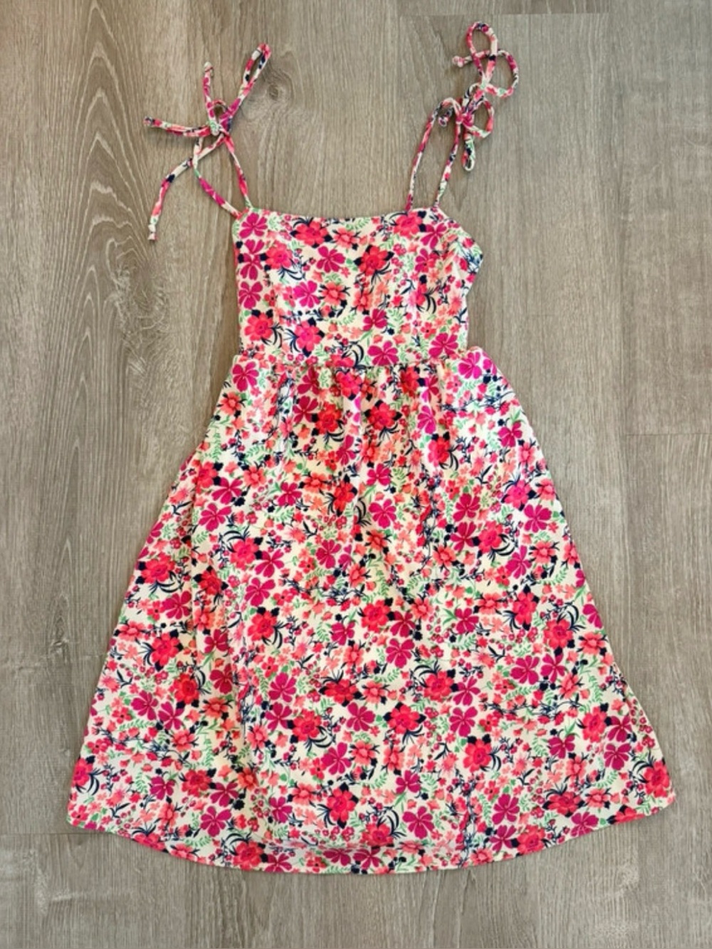 Altar'd State Pink Floral Tie-Shoulder Sundress